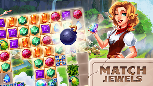 Jewel Quest Match 3 Adventure oynanış ekranı